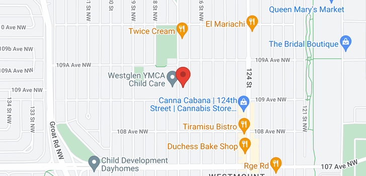 map of 10917 127 ST NW